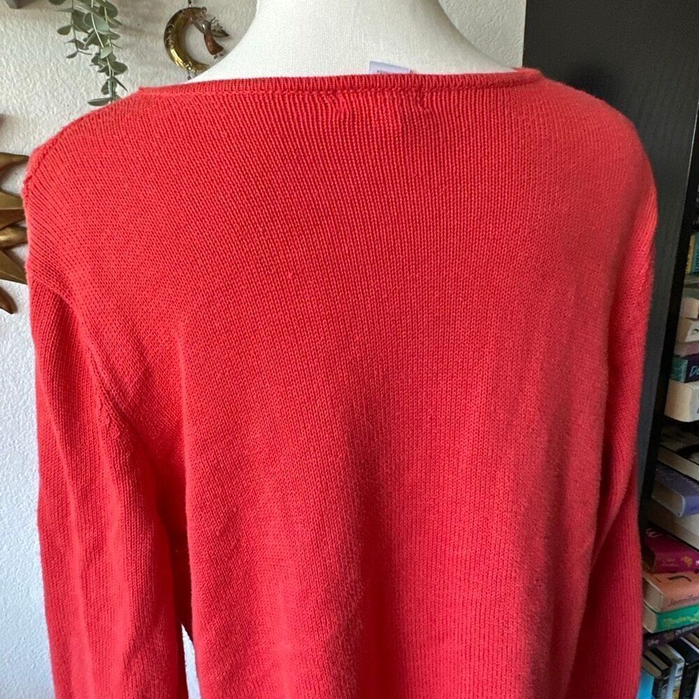 Chicos Size 2 Red Crochet Cardigan - Picture 6 of 7